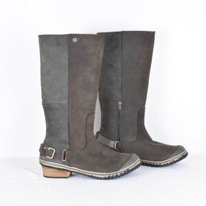 Sorel Slimboot Waterproof Knee High Leather Boots US Women's Size 10